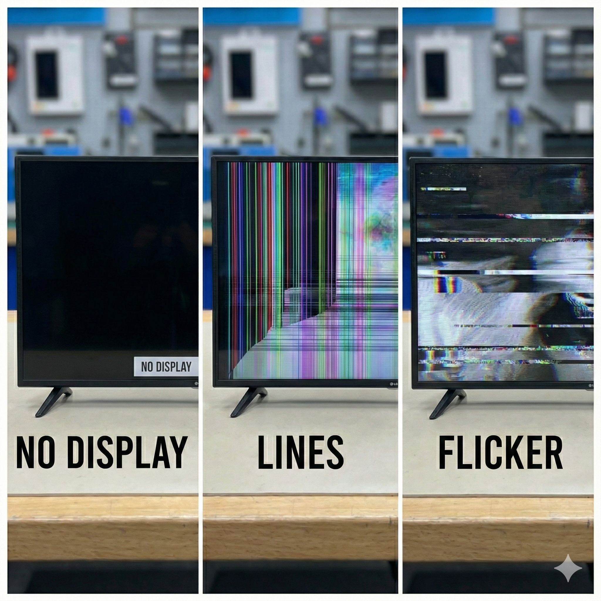 No Display Lines Flicker TV Repair Vizag